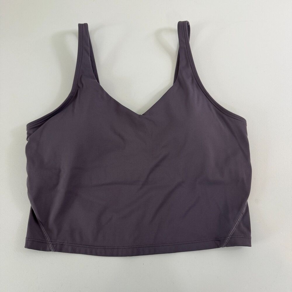 Women's Athletic Sports Bra Crop Tank Top Shelf Bra Removable Cups Size M Medium